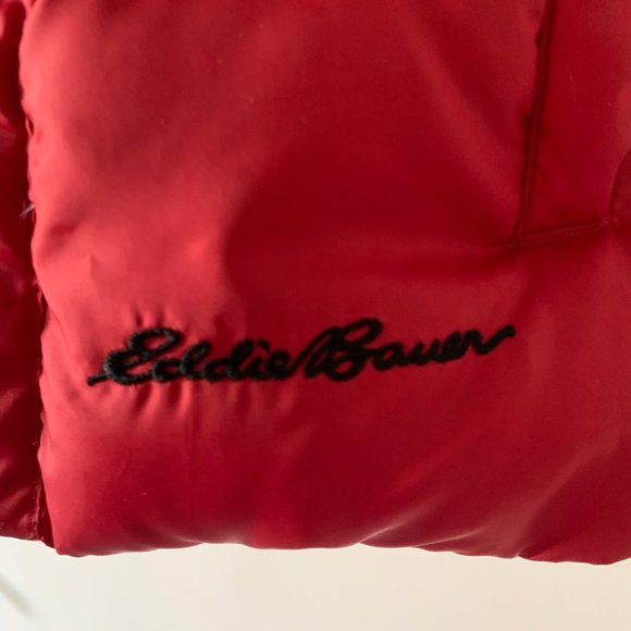 Eddie Bauer Goose Down Vest Red Size Large - Picture 4 of 4